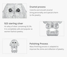 Load image into Gallery viewer, Hanging Shih Tzu Love Silver Charm Bead-Dog Themed Jewellery-Charm Beads, Jewellery, Shih Tzu-ECC2586-CHINA-5