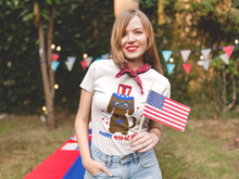 Load image into Gallery viewer, Happy 4th of July Dachshund Women&#39;s T-Shirt-Apparel-Apparel, Dachshund, Dogs, T Shirt-7