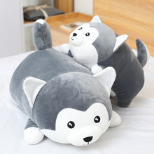 Load image into Gallery viewer, image of an adorable husky plush toy pillow