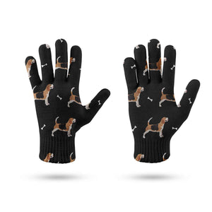 Happy Beagle Love Touch Screen Gloves - 4 Colors-Accessories-Accessories, Beagle, Dog Dad Gifts, Dog Mom Gifts, Gloves-9