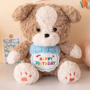 Happy Birthday Pit Bull Stuffed Animal Plush Toys-Stuffed Animals-Pit Bull, Stuffed Animal-10