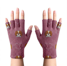 Load image into Gallery viewer, Happy Cavalier Charm Love Touch Screen Gloves