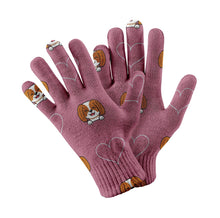 Load image into Gallery viewer, Happy Cavalier Charm Love Touch Screen Gloves