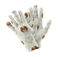 Load image into Gallery viewer, Happy Cavalier Charm Love Touch Screen Gloves