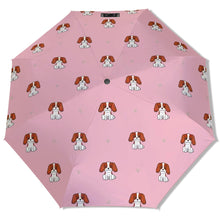 Load image into Gallery viewer, Happy Cavalier King Charles Spaniels Umbrella-Daily Accessories-Light Pink-One Size-21