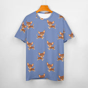 Happy Chocolate Chihuahua Love All Over Print Women's Cotton T-Shirt - 4 Colors-Apparel-Apparel, Chihuahua, Shirt, T Shirt-14