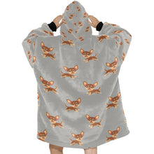 Load image into Gallery viewer, Happy Chocolate Chihuahua Love Blanket Hoodie for Women-Apparel-Apparel, Blankets-12