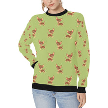Load image into Gallery viewer, Happy Chocolate Chihuahua Love Women&#39;s Sweatshirt-Apparel-Apparel, Chihuahua, Sweatshirt-DarkKhaki-XS-9