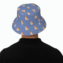 Load image into Gallery viewer, Happy Corgi Delight Bucket Hat-Hats &amp; Caps-Accessories,Corgi,Dog Dad Gifts,Dog Mom Gifts,Hats-29