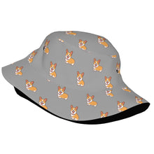 Load image into Gallery viewer, Happy Corgi Delight Bucket Hat-Hats &amp; Caps-Accessories,Corgi,Dog Dad Gifts,Dog Mom Gifts,Hats-42