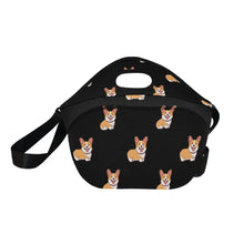 Load image into Gallery viewer, Happy Corgi Delight Neoprene Lunch Bag-Accessories-Accessories,Bags,Corgi,Dog Dad Gifts,Dog Mom Gifts,Lunch Bags-15