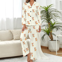 Load image into Gallery viewer, Happy Corgi Delight Pajamas Set for Women-2