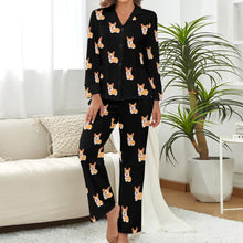 Load image into Gallery viewer, Happy Corgi Delight Pajamas Set for Women-34