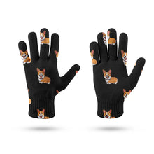 Load image into Gallery viewer, Happy Corgi Delight Touch Screen Gloves-Accessories-Accessories,Dog Dad Gifts,Dog Mom Gifts,Gloves-13