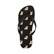 Load image into Gallery viewer, Happy Corgi Delight Unisex Slippers - 7 Gradients-Black-S-24