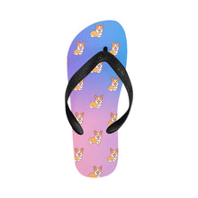 Load image into Gallery viewer, Happy Corgi Delight Unisex Slippers - 7 Gradients-CornflowerBlue7-S-6