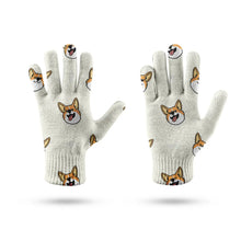 Load image into Gallery viewer, Happy Corgi Fun Touch Screen Gloves-Accessories-Accessories,Corgi,Dog Dad Gifts,Dog Mom Gifts,Gloves-9