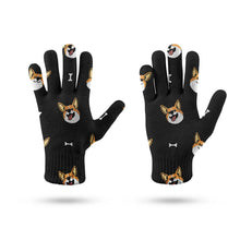 Load image into Gallery viewer, Happy Corgi Fun Touch Screen Gloves-Accessories-Accessories,Corgi,Dog Dad Gifts,Dog Mom Gifts,Gloves-13