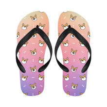 Load image into Gallery viewer, Happy Corgi Fun Unisex Slippers - 7 Gradients-Footwear-Accessories,Corgi,Dog Dad Gifts,Dog Mom Gifts,Slippers-4