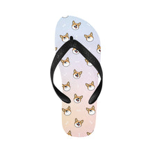 Load image into Gallery viewer, Happy Corgi Fun Unisex Slippers - 7 Gradients-Footwear-Accessories,Corgi,Dog Dad Gifts,Dog Mom Gifts,Slippers-25
