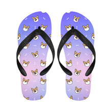 Load image into Gallery viewer, Happy Corgi Fun Unisex Slippers - 7 Gradients-Footwear-Accessories,Corgi,Dog Dad Gifts,Dog Mom Gifts,Slippers-2
