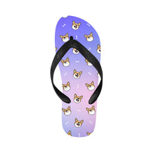 Load image into Gallery viewer, Happy Corgi Fun Unisex Slippers - 7 Gradients-Footwear-Accessories,Corgi,Dog Dad Gifts,Dog Mom Gifts,Slippers-13