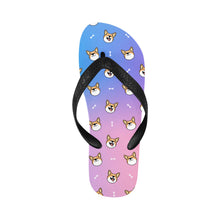 Load image into Gallery viewer, Happy Corgi Fun Unisex Slippers - 7 Gradients-Footwear-Accessories,Corgi,Dog Dad Gifts,Dog Mom Gifts,Slippers-15