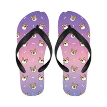 Load image into Gallery viewer, Happy Corgi Fun Unisex Slippers - 7 Gradients-Footwear-Accessories,Corgi,Dog Dad Gifts,Dog Mom Gifts,Slippers-3