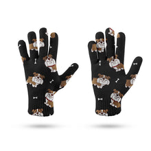 Load image into Gallery viewer, Happy English Bulldog Love Touch Screen Gloves-Accessories-Accessories, Dog Dad Gifts, Dog Mom Gifts, English Bulldog, Gloves-8