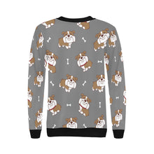 Load image into Gallery viewer, Happy English Bulldog Love Women&#39;s Sweatshirt-Apparel-Apparel, English Bulldog, Sweatshirt-9