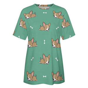 Happy Fawn French Bulldog Love All Over Print Women's Cotton T-Shirt - 4 Colors-Apparel-Apparel, French Bulldog, Shirt, T Shirt-10