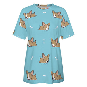 Happy Fawn French Bulldog Love All Over Print Women's Cotton T-Shirt - 4 Colors-Apparel-Apparel, French Bulldog, Shirt, T Shirt-13