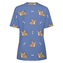 Load image into Gallery viewer, Happy Fawn French Bulldog Love All Over Print Women&#39;s Cotton T-Shirt - 4 Colors-Apparel-Apparel, French Bulldog, Shirt, T Shirt-4