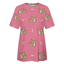 Load image into Gallery viewer, Happy Fawn French Bulldog Love All Over Print Women&#39;s Cotton T-Shirt - 4 Colors-Apparel-Apparel, French Bulldog, Shirt, T Shirt-6