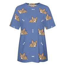Load image into Gallery viewer, Happy Fawn French Bulldog Love All Over Print Women&#39;s Cotton T-Shirt - 4 Colors-Apparel-Apparel, French Bulldog, Shirt, T Shirt-7