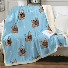 Load image into Gallery viewer, Happy Fawn French Bulldog Love Soft Warm Fleece Blanket - 4 Colors-Blanket-Blankets, French Bulldog, Home Decor-14