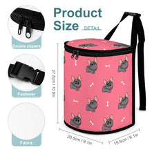 Load image into Gallery viewer, Happy Happy Black French Bulldogs Multipurpose Car Storage Bag-Car Accessories-Bags, Car Accessories, French Bulldog-11
