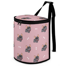Load image into Gallery viewer, Happy Happy Black French Bulldogs Multipurpose Car Storage Bag-Car Accessories-Bags, Car Accessories, French Bulldog-ONE SIZE-LightPink-13