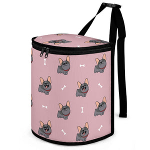 Happy Happy Black French Bulldogs Multipurpose Car Storage Bag-Car Accessories-Bags, Car Accessories, French Bulldog-ONE SIZE-LightPink-13