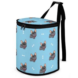 Happy Happy Black French Bulldogs Multipurpose Car Storage Bag-Car Accessories-Bags, Car Accessories, French Bulldog-ONE SIZE-SkyBlue-1