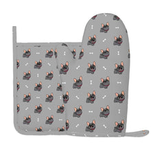 Load image into Gallery viewer, Happy Happy Black Frenchie Oven Gloves-Kitchen Decor-Parisian Gray-One Size-5