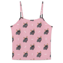 Load image into Gallery viewer, Happy Happy Black Frenchie Women's Cami and Shorts Pajama Set-13