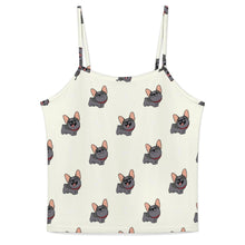 Load image into Gallery viewer, Happy Happy Black Frenchie Women's Cami and Shorts Pajama Set-9