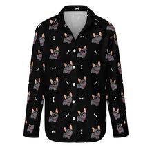 Load image into Gallery viewer, Happy Happy Black Frenchie Women's Shirt-S-Black-18