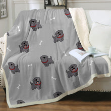 Load image into Gallery viewer, Happy Happy Black Labrador Soft Warm Fleece Blanket-Blanket-Black Labrador, Blankets, Home Decor, Labrador-16