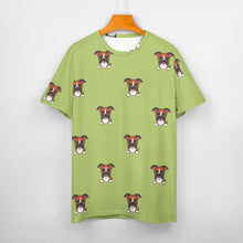 Load image into Gallery viewer, Happy Happy Boxer Love All Over Print Women&#39;s Cotton T-Shirt - 4 Colors-Apparel-Apparel, Boxer, Shirt, T Shirt-11