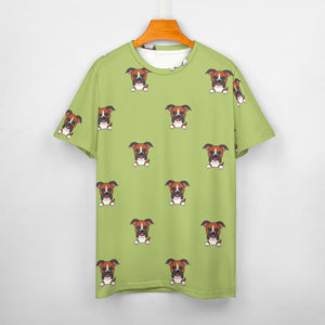 Happy Happy Boxer Love All Over Print Women's Cotton T-Shirt - 4 Colors-Apparel-Apparel, Boxer, Shirt, T Shirt-11