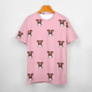 Happy Happy Boxer Love All Over Print Women's Cotton T-Shirt - 4 Colors-Apparel-Apparel, Boxer, Shirt, T Shirt-16
