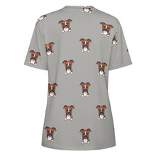 Load image into Gallery viewer, Happy Happy Boxer Love All Over Print Women&#39;s Cotton T-Shirt - 4 Colors-Apparel-Apparel, Boxer, Shirt, T Shirt-5