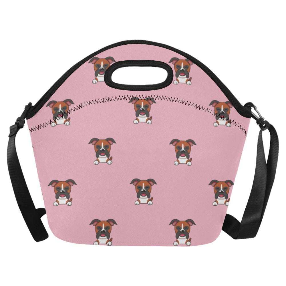 Happy Happy Boxer Love Neoprene Lunch Bag Pink Onesize 6